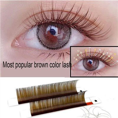 ריסים קלאסיים חומים